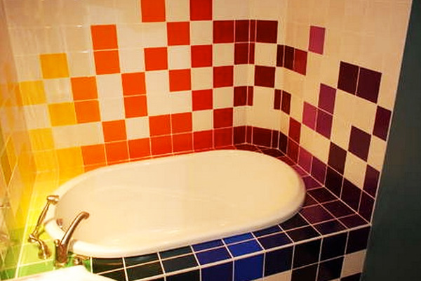 Варианты отделки ванных комнат - керамическая плитка